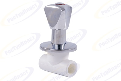 Вентиль PPR с хромированной ручкой, RTP (РосТурПласт) В Барнауле