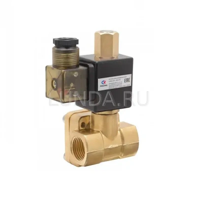 Клапан соленоидный с сервоприводом и катушкой, двухходовой, непрямого действия (нормально открытый), Росма В Барнауле