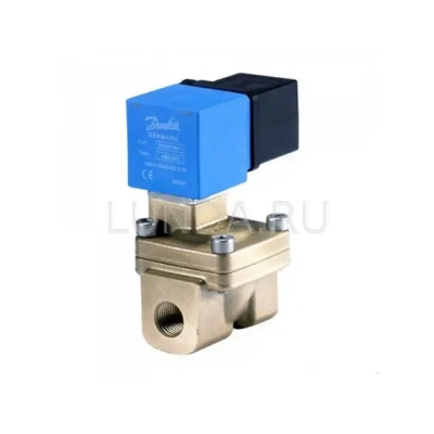 Клапан соленоидный EV220W 10-50, с сервоприводом, с катушкой, уплотнение NBR (нормально закрытый), Danfoss В Барнауле